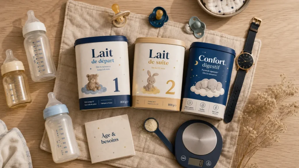 Photo : gamme Aptamil et lait de départ, suite, confort digestif