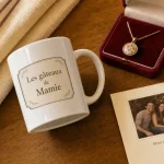 Cadeau mamie personnalisé : tasse, carte et boîte à bijoux