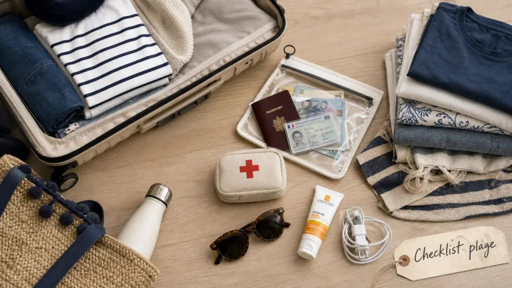 Vacances à la mer : documents, vêtements, plage et protection à cocher avant le départ