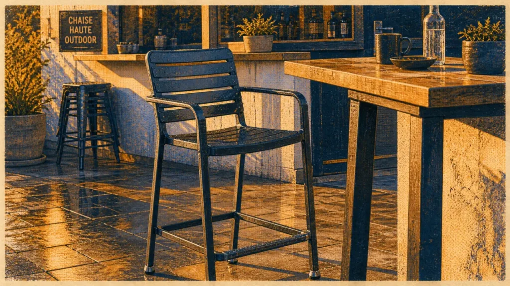 Chaise haute d’extérieur : la bonne hauteur, les bons matériaux et les erreurs à éviter