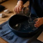 Activités enfants 2 ans : transvasement d’eau avec deux gobelets