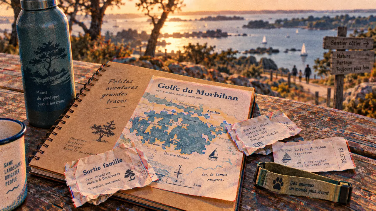 Activités enfants morbihan : carte du Golfe du Morbihan et sortie famille