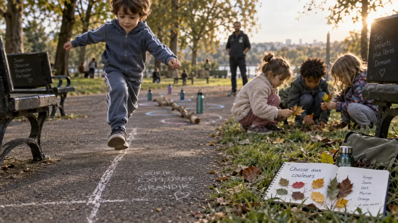 Activités extérieures enfants : chasse aux textures au parc