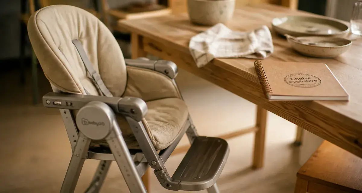 Chaise haute babygo évolutive en intérieur cuisine