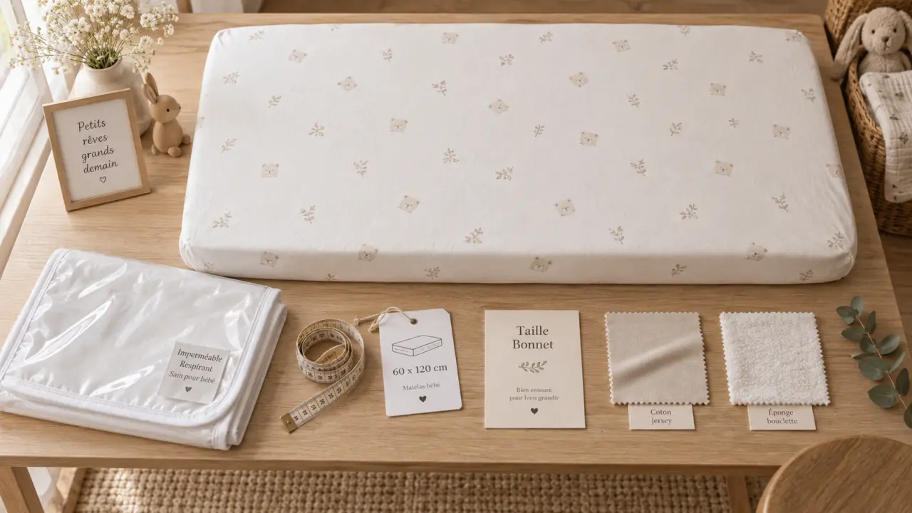 Drap housse lit bébé ajusté : coins bien tendus, sans plis