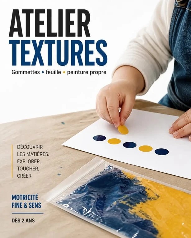 Activités enfants 2 ans : atelier gommettes et peinture propre