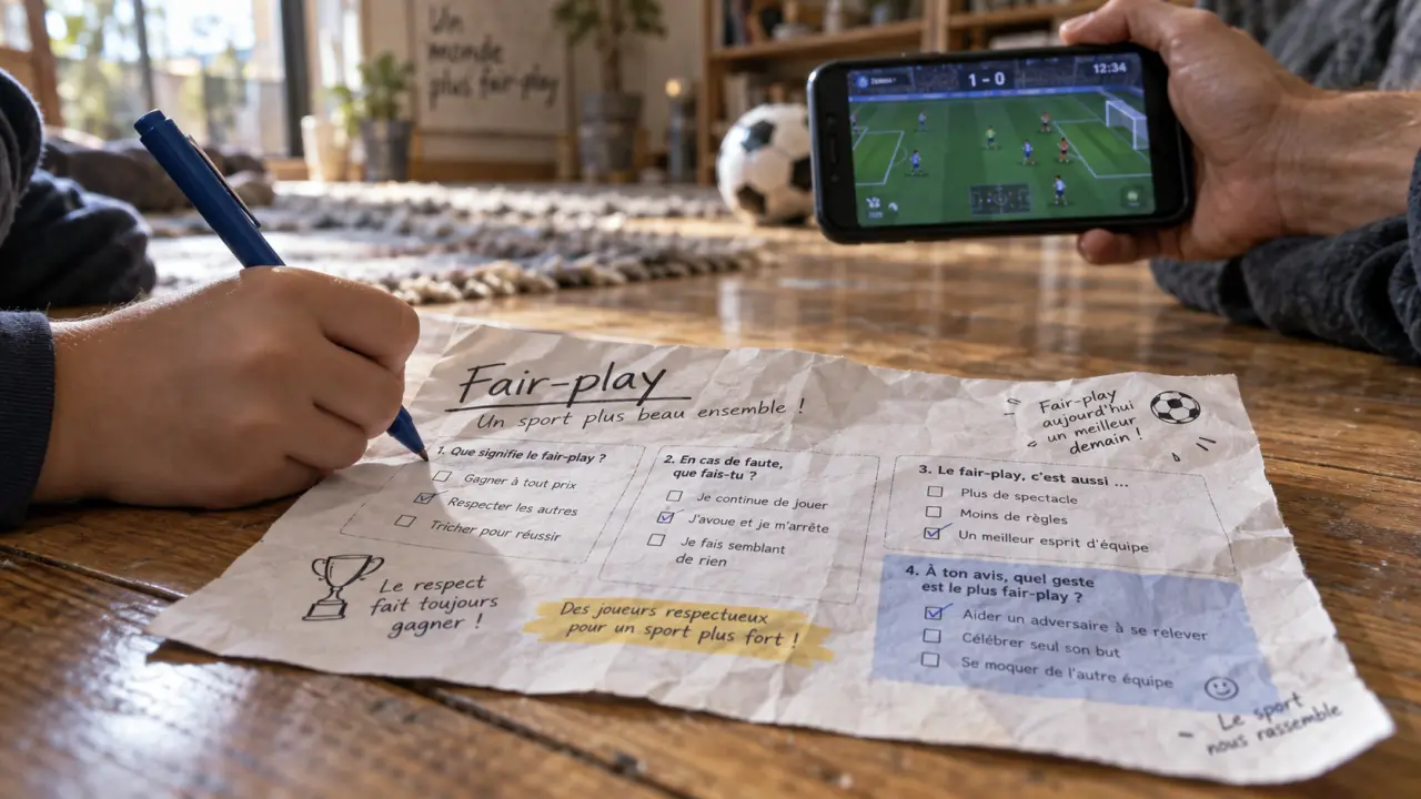 Jeux éducatifs sport et fair-play : quiz papier et mini-jeu de foot en ligne