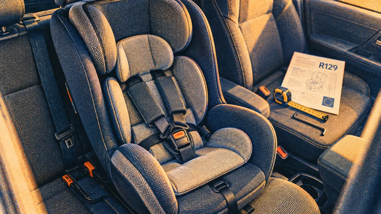 Siège auto bébé 0+/1 2 3 R129 évolutif, harnais réglé