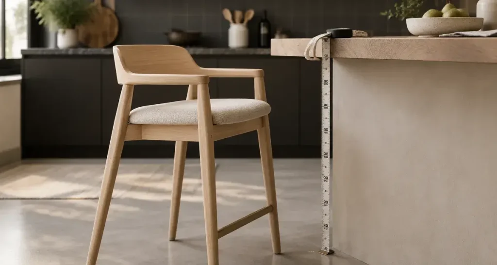 Chaise haute design : la bonne hauteur dépend d’abord de votre îlot